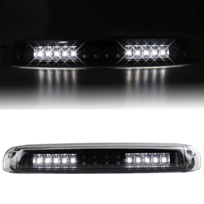 Bomusou LED 3rd Brake Light Rear Tail Brake Light High Mount Stop Light Cargo Lamp Fit for Chevy Silverado GMC Sierra 1999-2006 (Black Housing Clear Lens) - Image 3